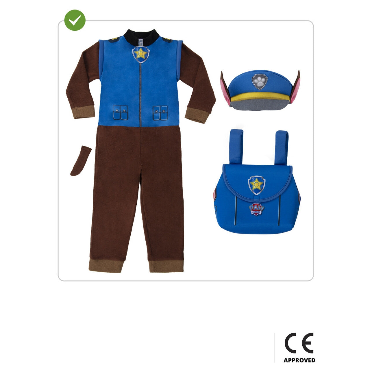 Op deze afbeelding zie je een Kostuums, van het merk Funidelia. Superpup Paw Patrol Chase Kind Kostuum