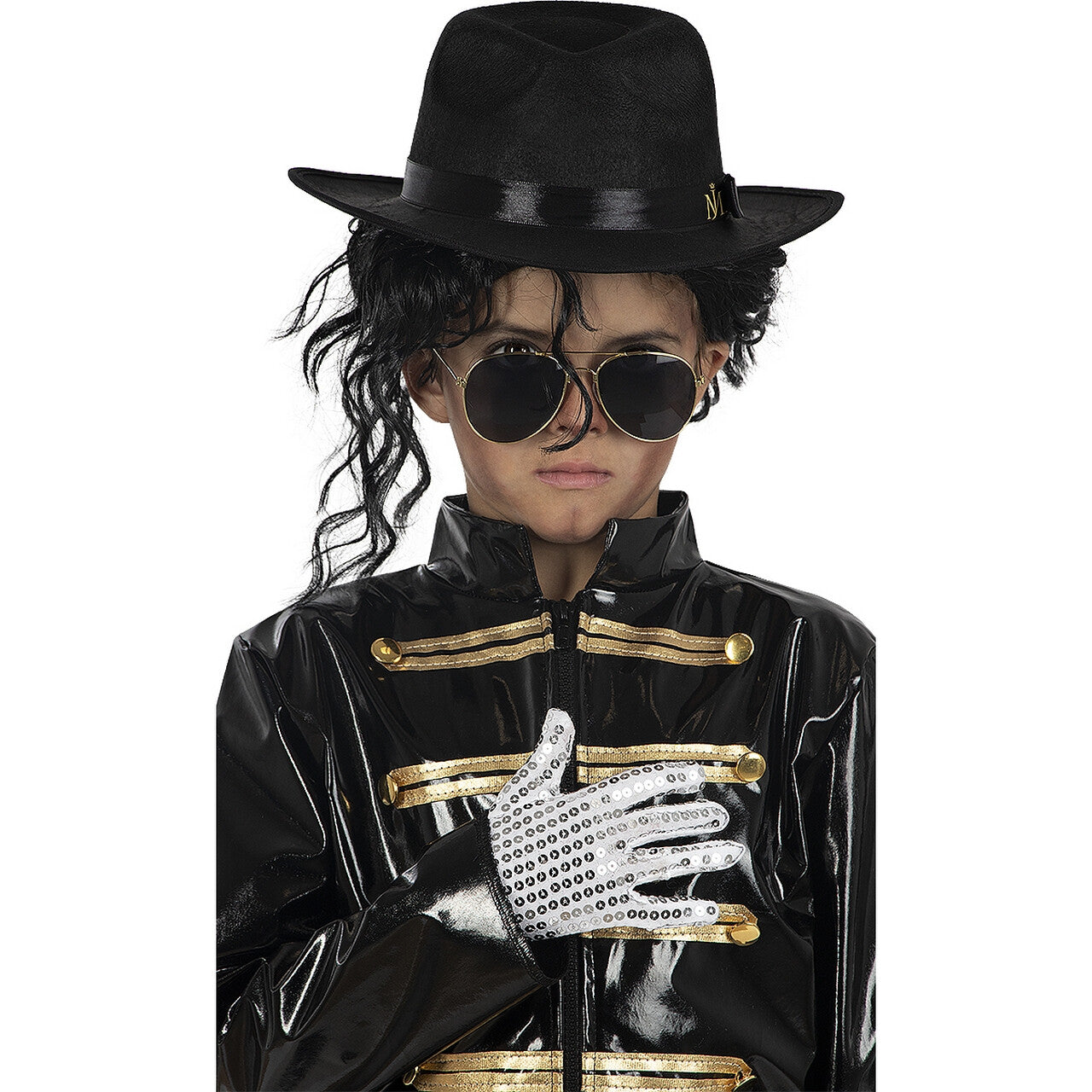 Op deze afbeelding zie je een Accessoires, van het merk Funidelia. Michael Jackson Hoed En 1 Handschoen Kind