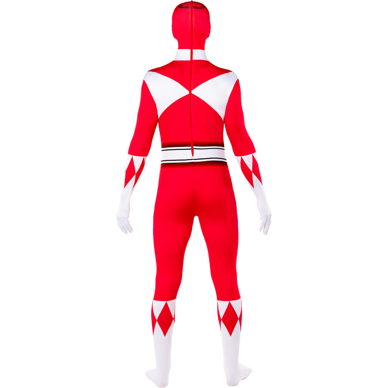 Op deze afbeelding zie je een Kostuums, van het merk Funidelia. Red Power Ranger™ - Second Skin Kostuum