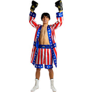 Op deze afbeelding zie je een Kostuums, van het merk Funidelia. Rocky Balboa Jas USA Man