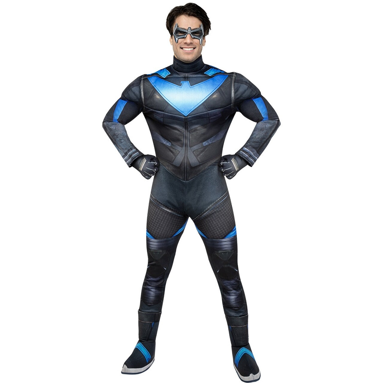 Op deze afbeelding zie je een Kostuums, van het merk Funidelia. Nightwing Gotham Knights Man Kostuum