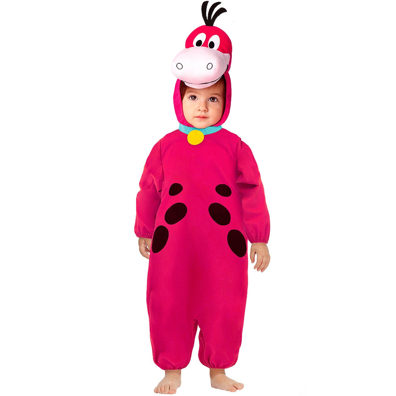 Op deze afbeelding zie je een Kostuums, van het merk Funidelia. Roze Huisdino Dino Flintstone Kind Kostuum