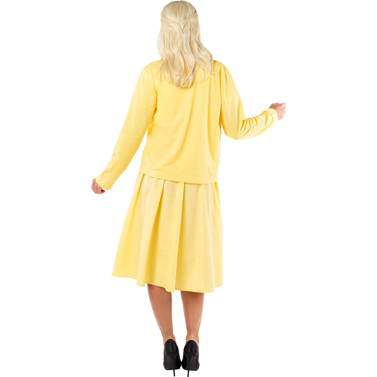 Op deze afbeelding zie je een Kostuums, van het merk Funidelia. Good Sweet Yellow Sandy Grease Vrouw Kostuum