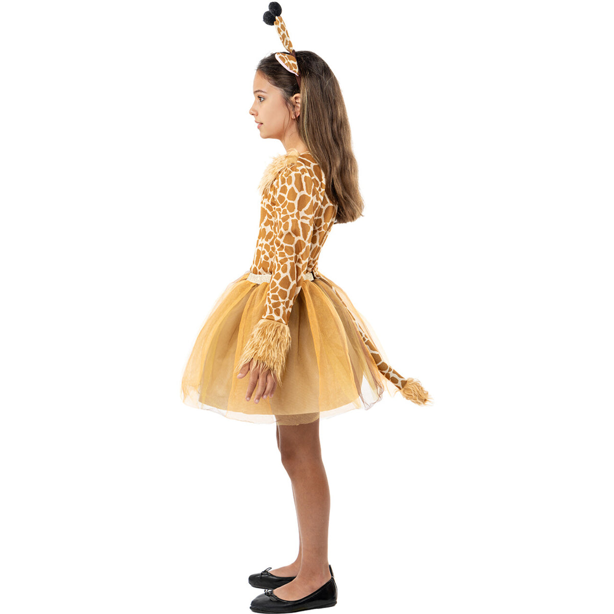 Op deze afbeelding zie je een Kostuums, van het merk Funidelia. Geertje Giraf Meisje Kostuum