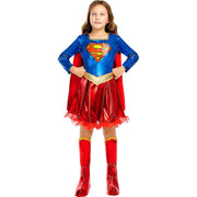 Op deze afbeelding zie je een Kostuums, van het merk Funidelia. Deluxe Superduper Girl Kind Meisje Kostuum