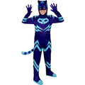 Deluxe Catboy Pj Masks™ Blauw Kind Kind Kostuum