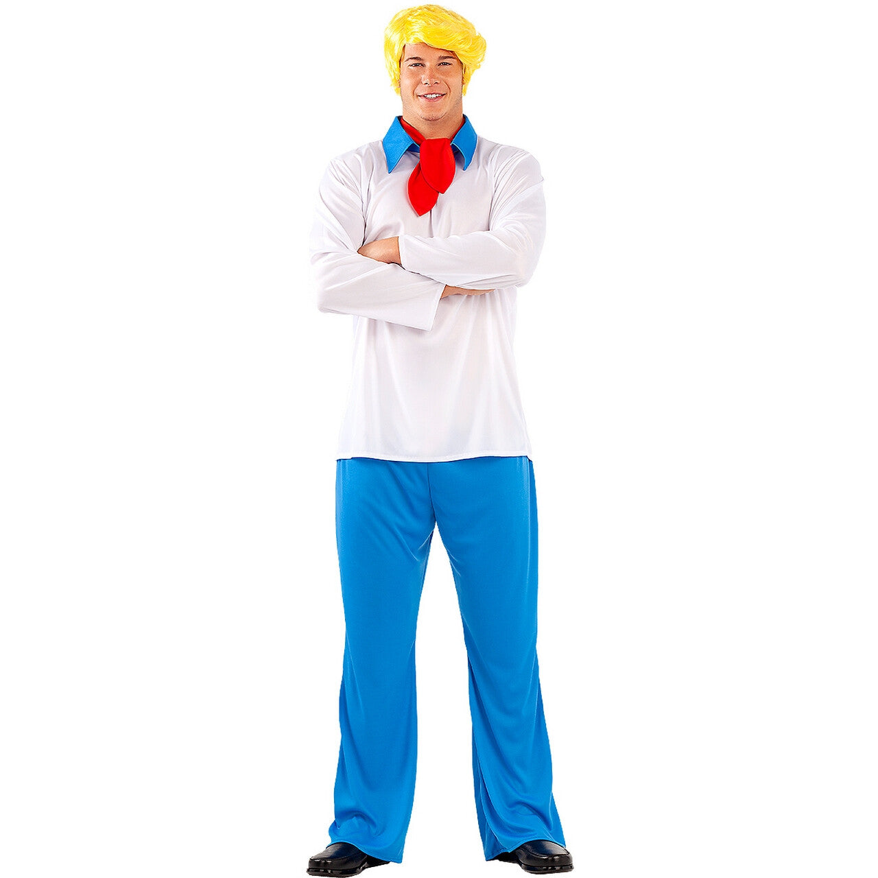 Op deze afbeelding zie je een Kostuums, van het merk Funidelia. Fred Scooby Doo Man Kostuum