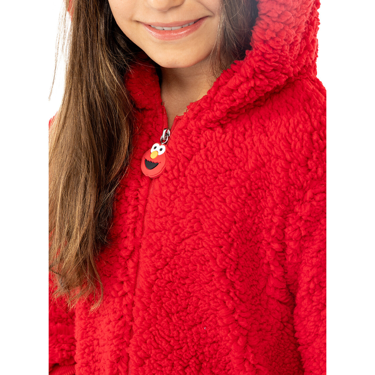 Op deze afbeelding zie je een Kostuums, van het merk Funidelia. Mega Comfy Elmo Sesamstreet Onesie Kind Kostuum