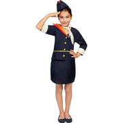 Op deze afbeelding zie je een Kostuums, van het merk Funidelia. Stewardess Maartje Steward Meisje Kostuum