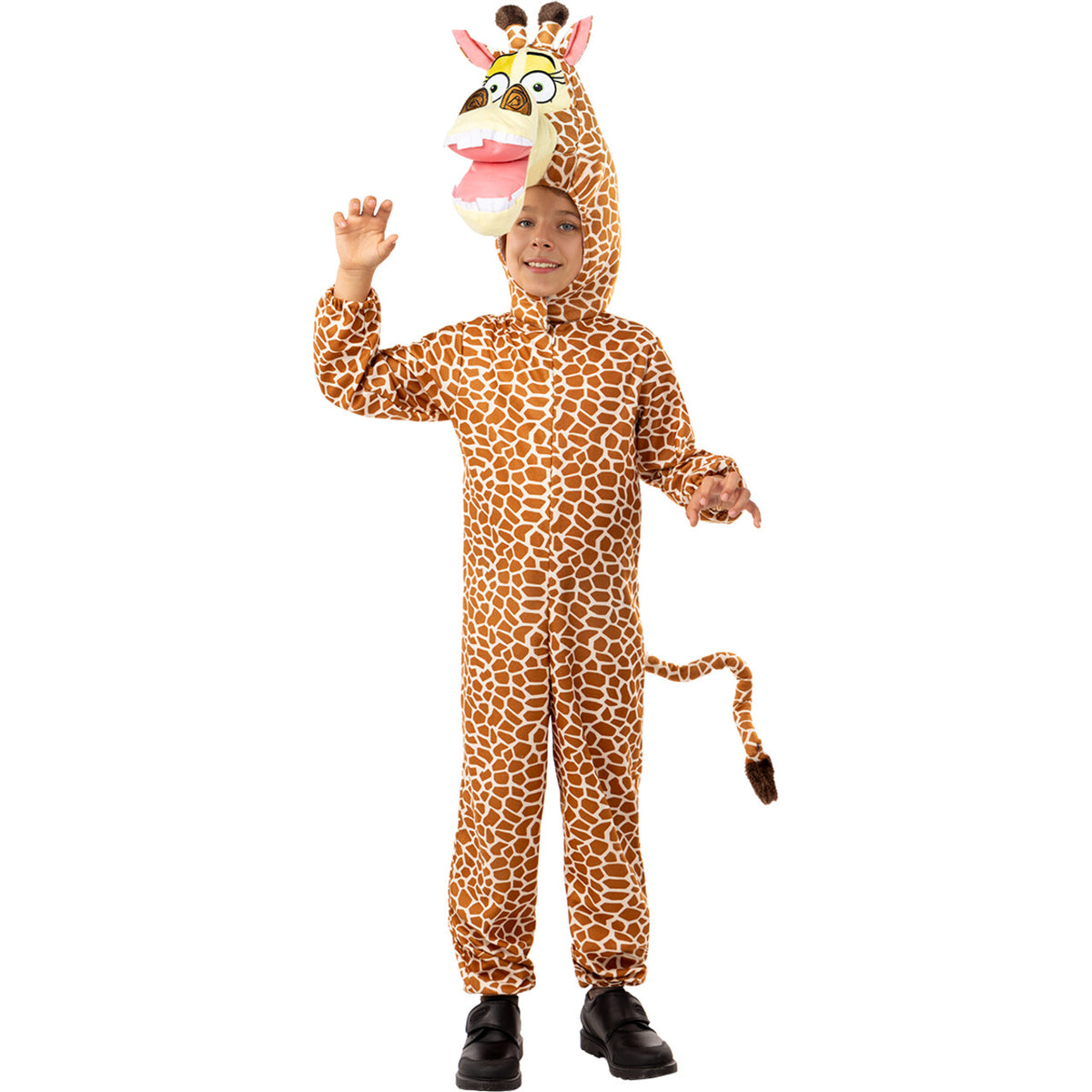 Op deze afbeelding zie je een Kostuums, van het merk Funidelia. Madagascar Giraf Mighty Funny Melman Kind Kostuum