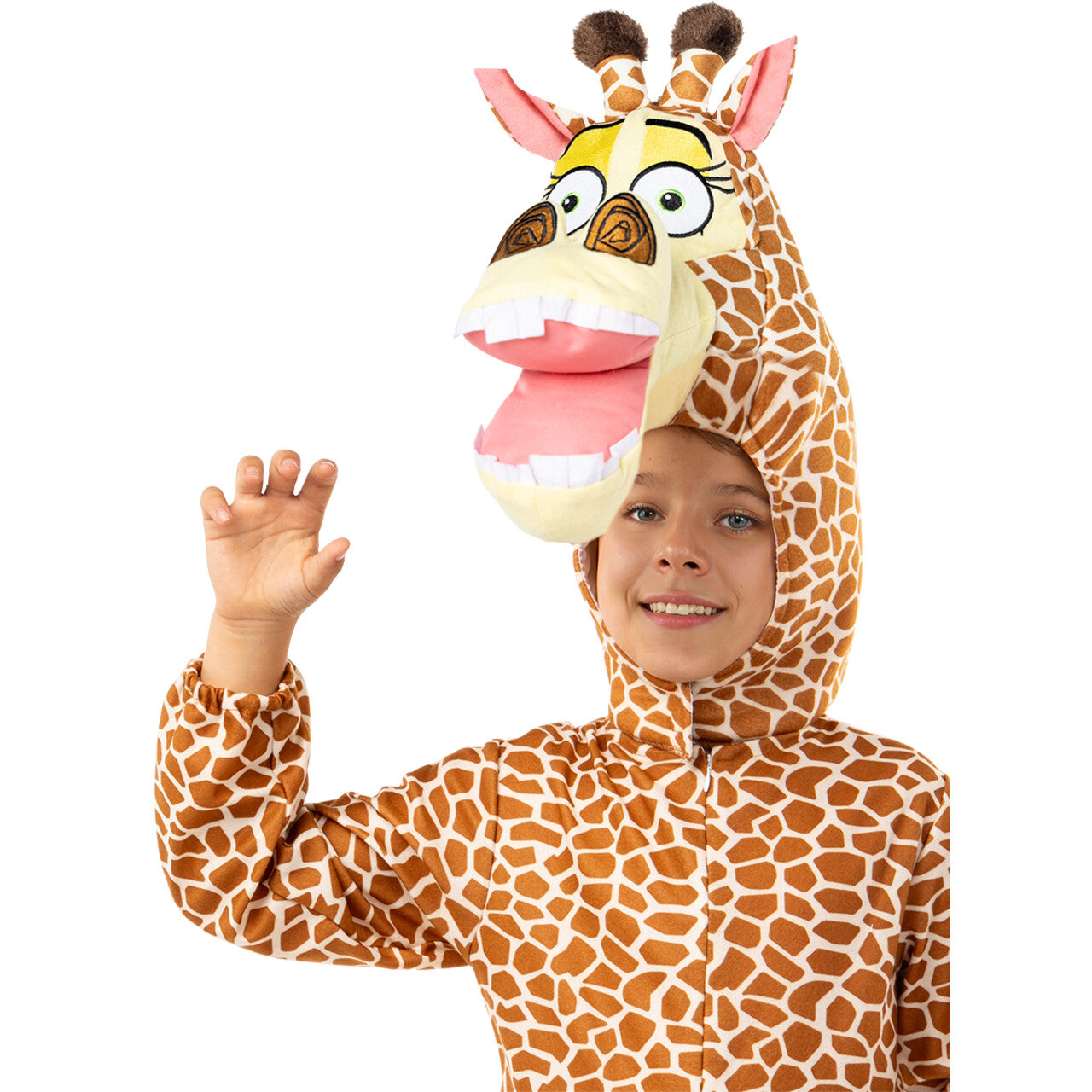 Op deze afbeelding zie je een Kostuums, van het merk Funidelia. Madagascar Giraf Mighty Funny Melman Kind Kostuum