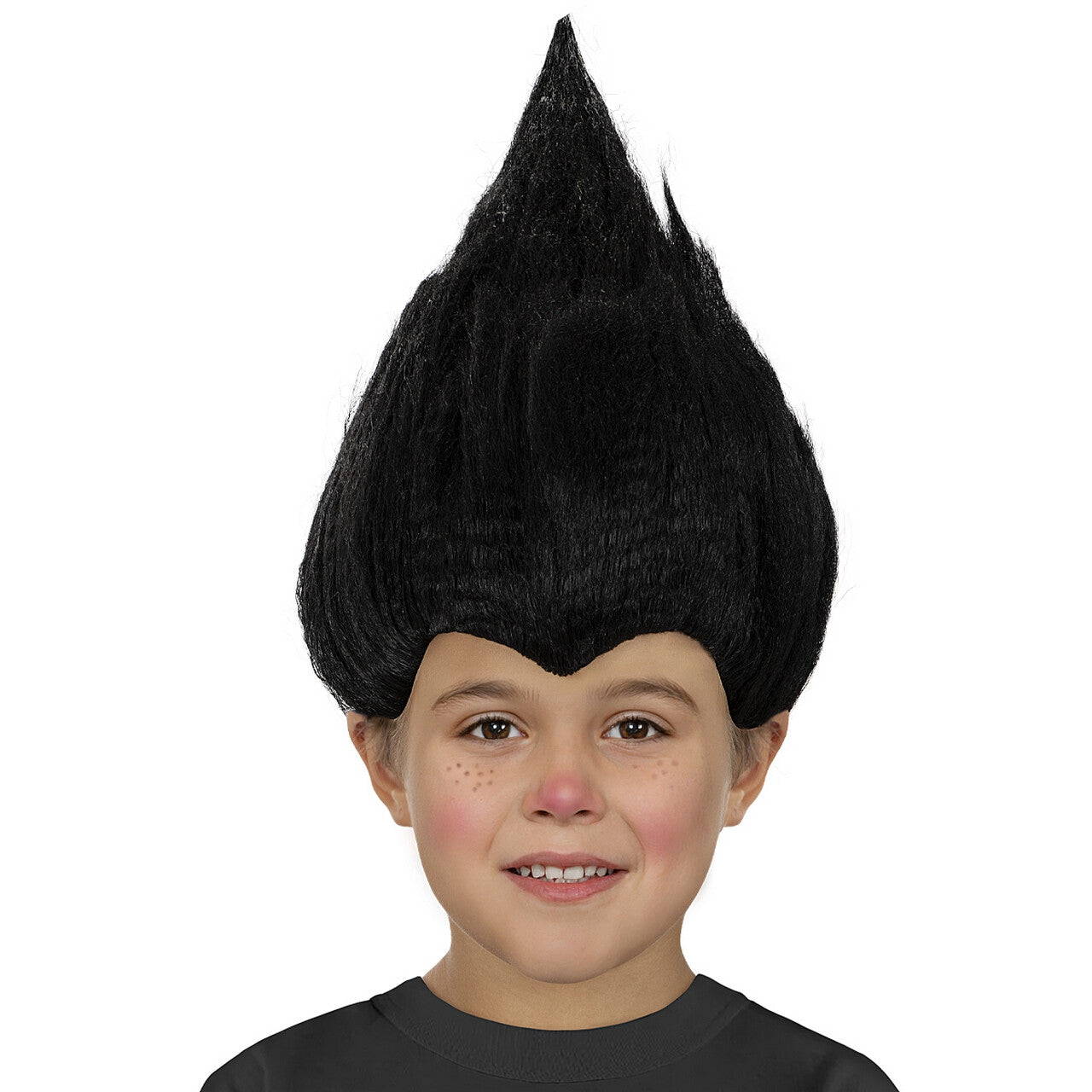 Op deze afbeelding zie je een Accessoires, van het merk Funidelia. Zwarte Pruik Knoest Trolls