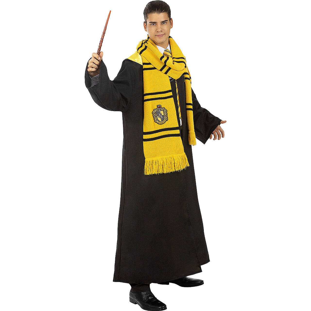Op deze afbeelding zie je een Accessoires, van het merk Funidelia. Harry Potter Hufflepuff Sjaal Geel