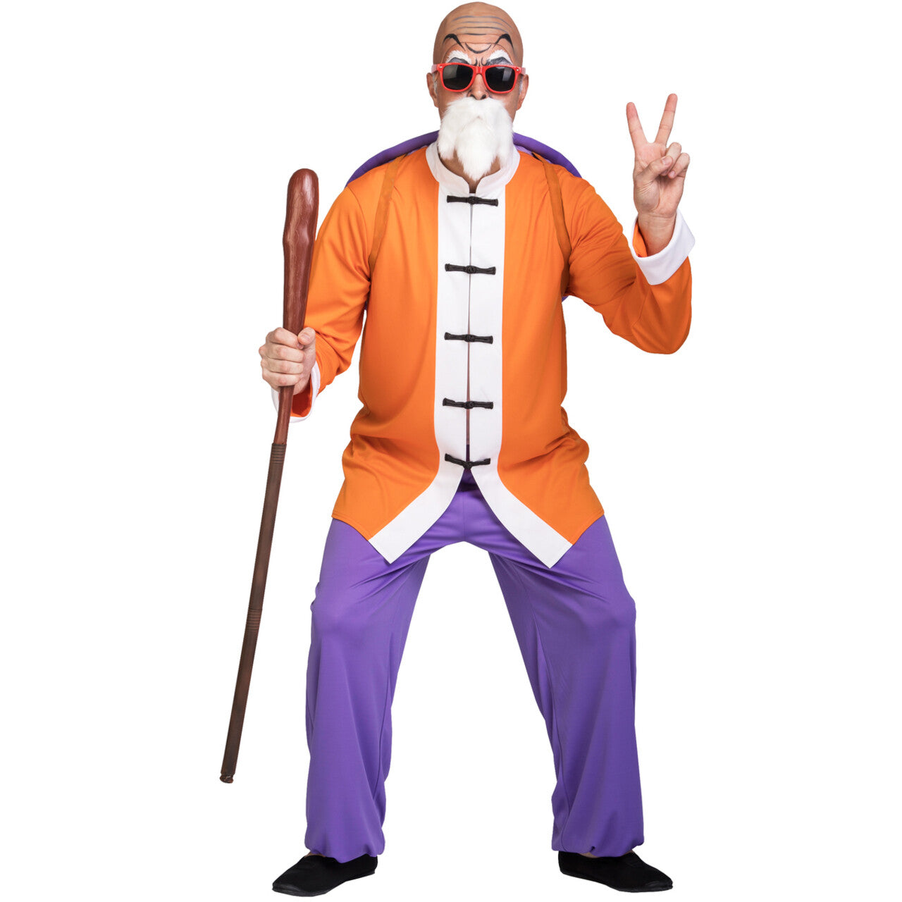 Op deze afbeelding zie je een Kostuums, van het merk Funidelia. Master Roshi Dragon Ball Man Kostuum