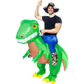 Opblaasbare Op De Rug Van Een Dino Kostuum