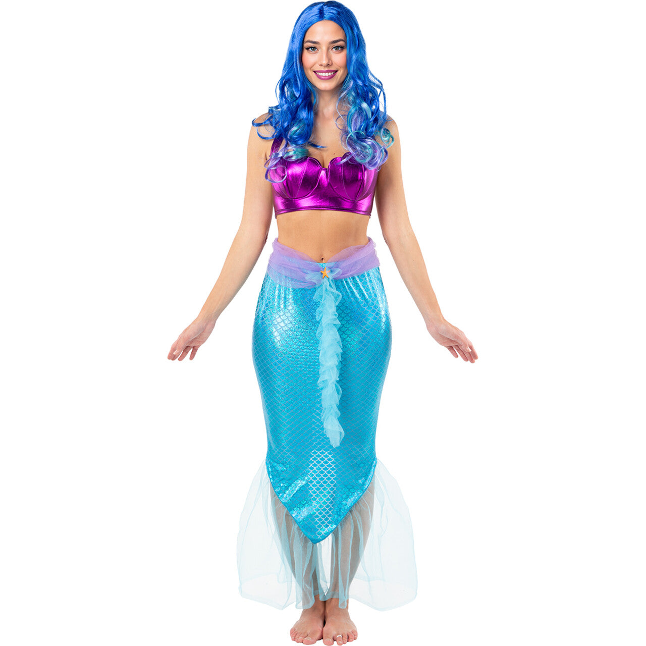 Op deze afbeelding zie je een Kostuums, van het merk Funidelia. Zeemeermin Rok Blue Lagoon Vrouw