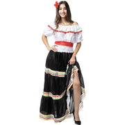 Op deze afbeelding zie je een Kostuums, van het merk Funidelia. Bailarina De Mexico Vrouw Kostuum