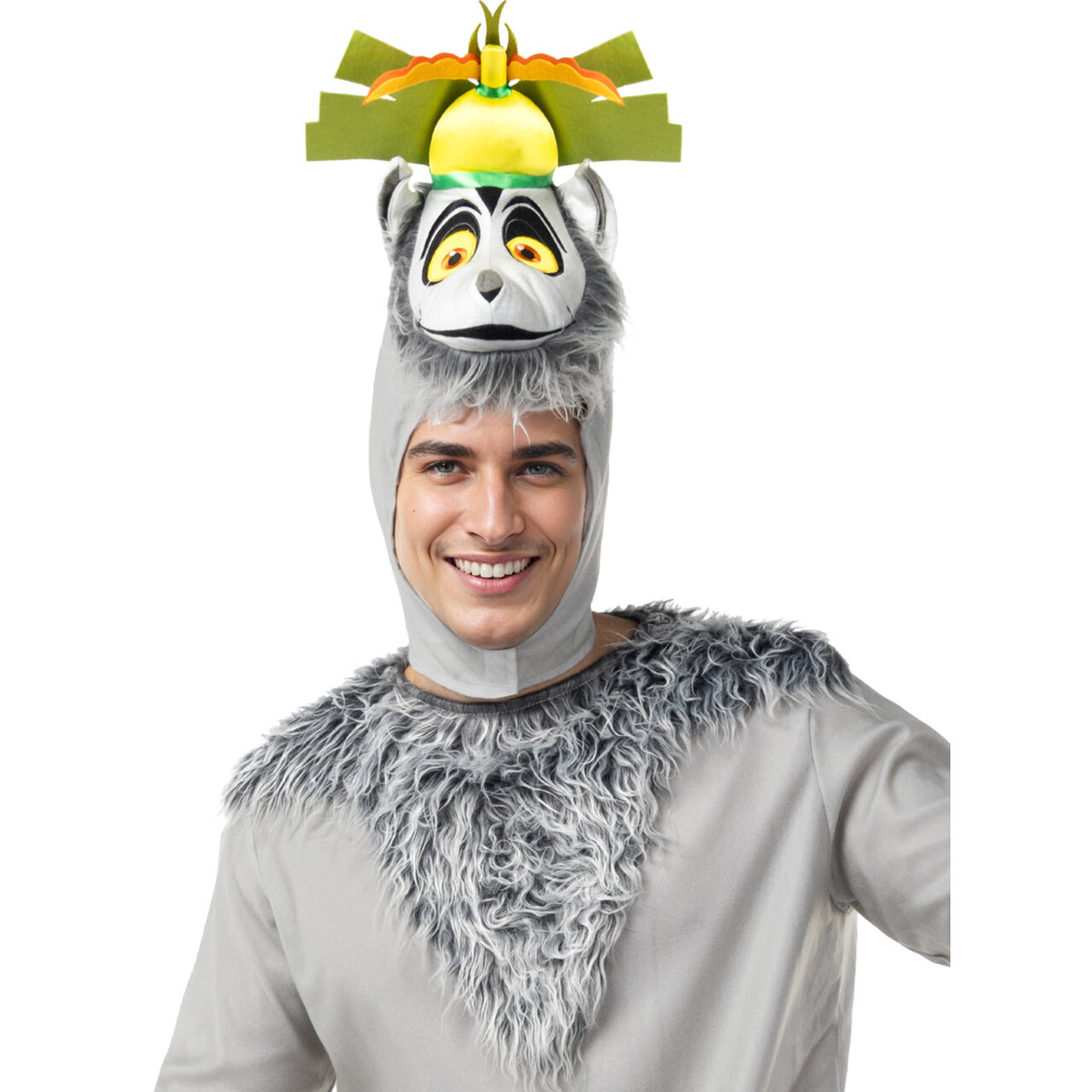 Op deze afbeelding zie je een Kostuums, van het merk Funidelia. Madagascar Maki Koning Julien Man Kostuum