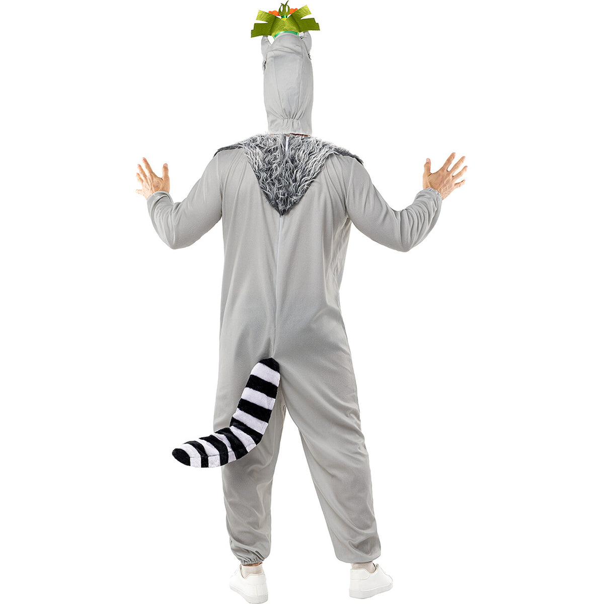 Op deze afbeelding zie je een Kostuums, van het merk Funidelia. Madagascar Maki Koning Julien Man Kostuum
