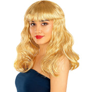 Op deze afbeelding zie je een Accessoires, van het merk Funidelia. Jaren 80 Pruik Met Pony Blond Mariska