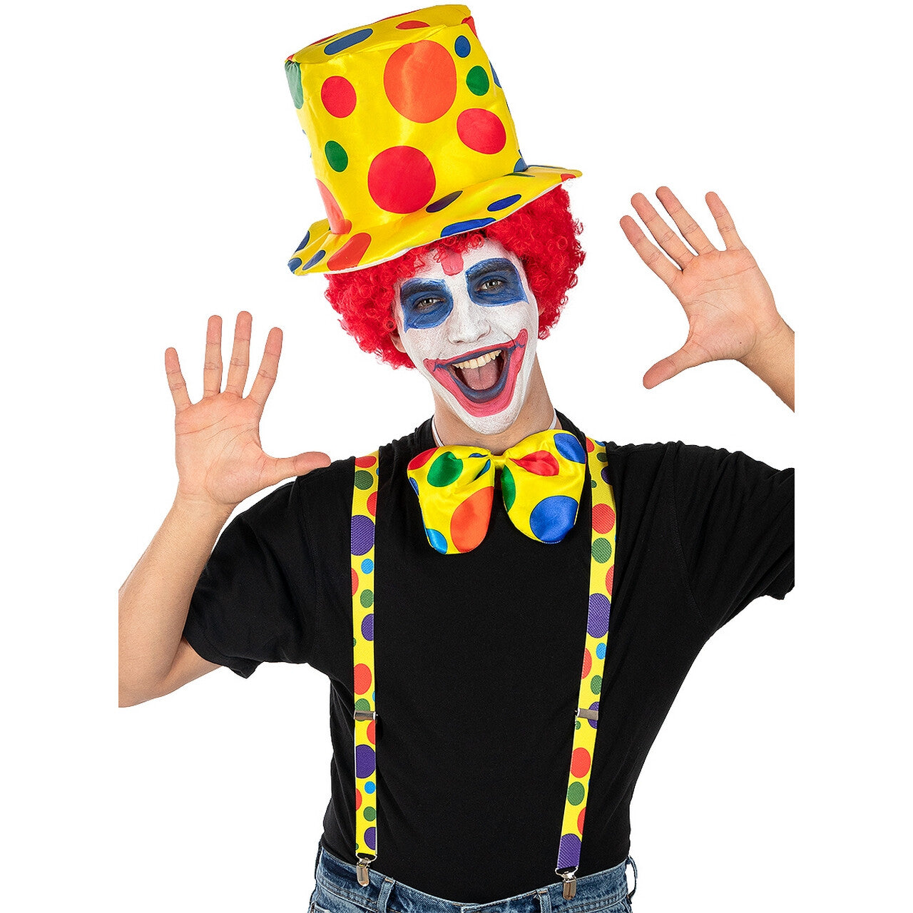Op deze afbeelding zie je een Accessoires, van het merk Funidelia. Dottie Dots Vlinderstrik Clown