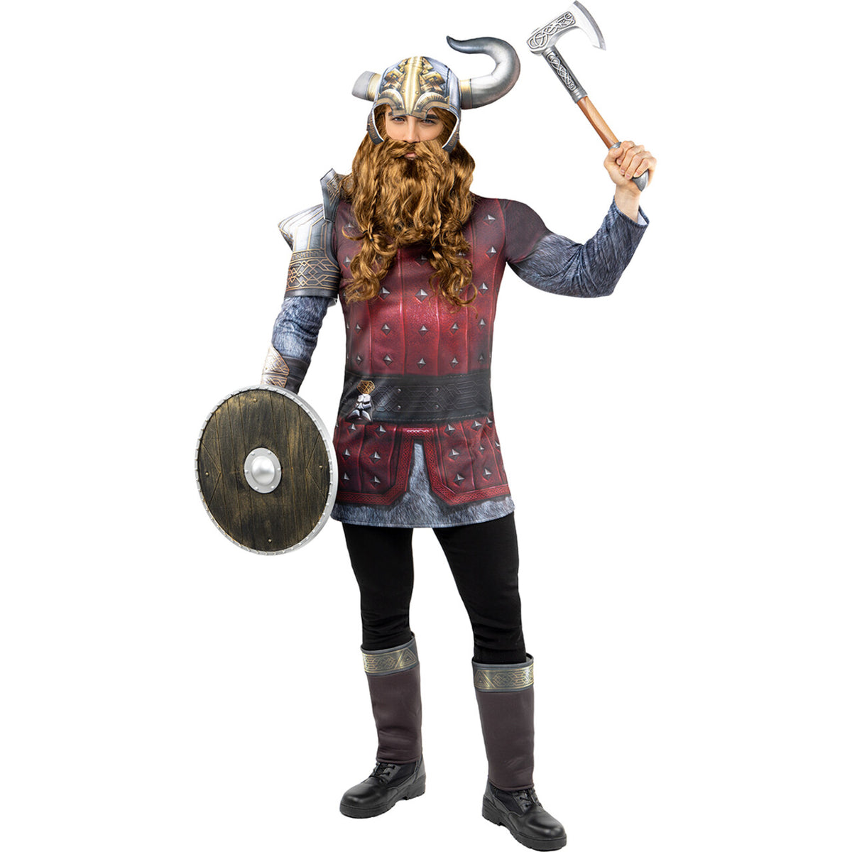Op deze afbeelding zie je een Kostuums, van het merk Funidelia. Strijder Bruenor Battlehammer Dungeons And Dragons Man Kostuum