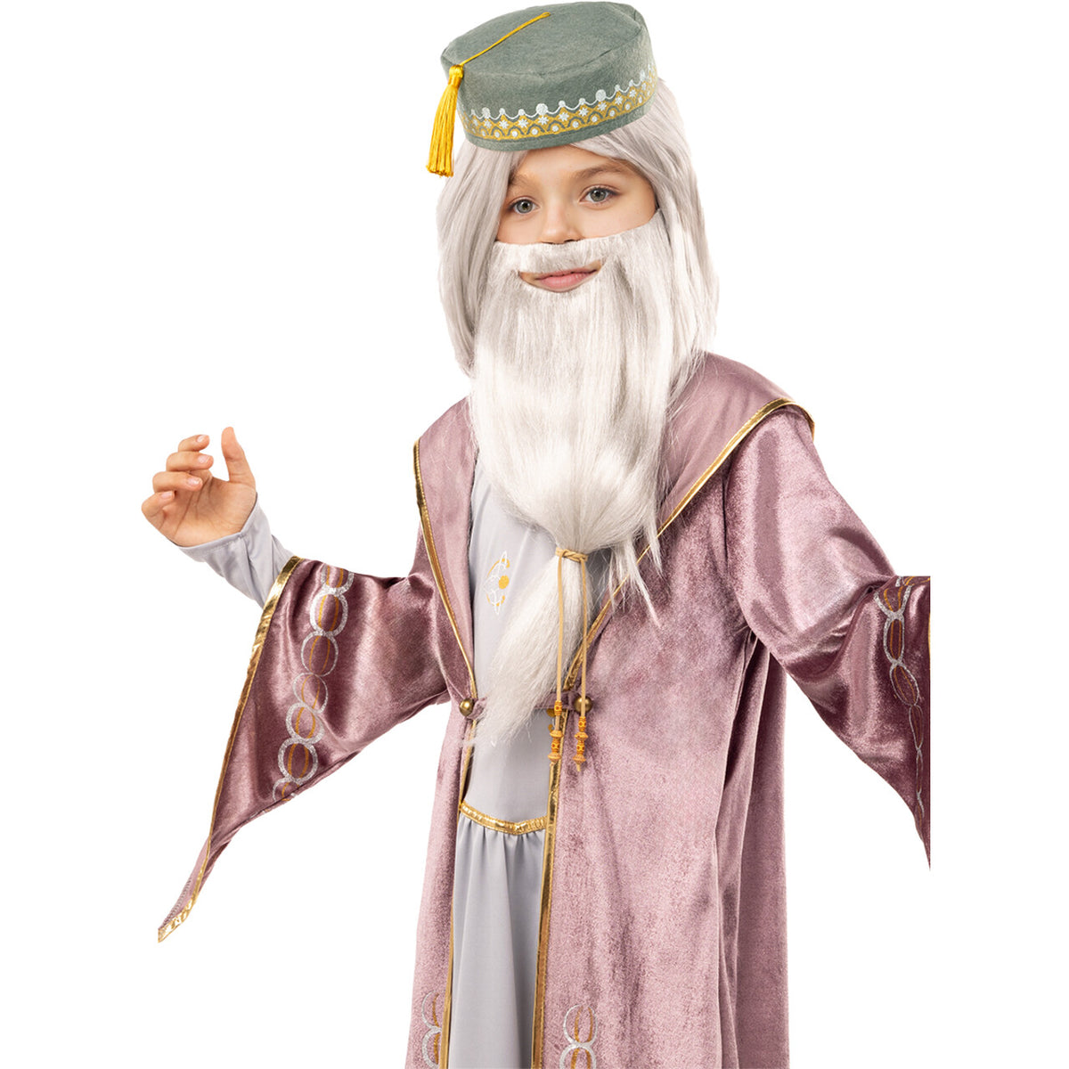 Op deze afbeelding zie je een Kostuums, van het merk Funidelia. Wizard Dumbledore Harry Potter Jongen Kostuum