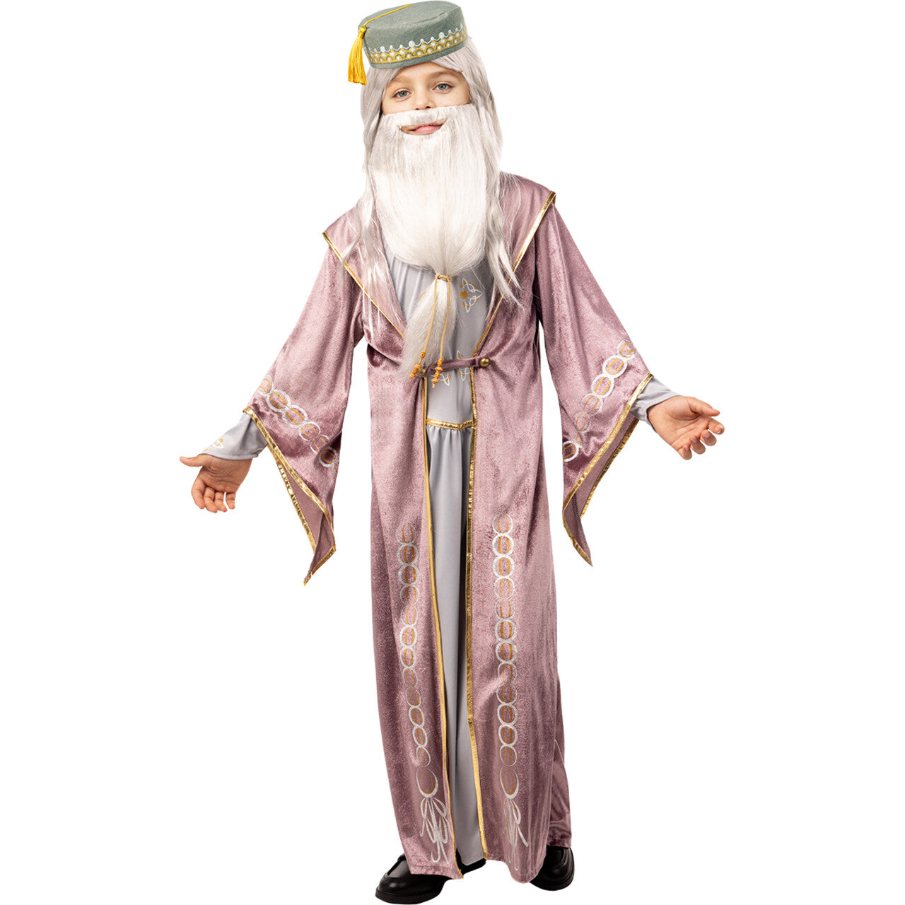 Op deze afbeelding zie je een Kostuums, van het merk Funidelia. Wizard Dumbledore Harry Potter Jongen Kostuum