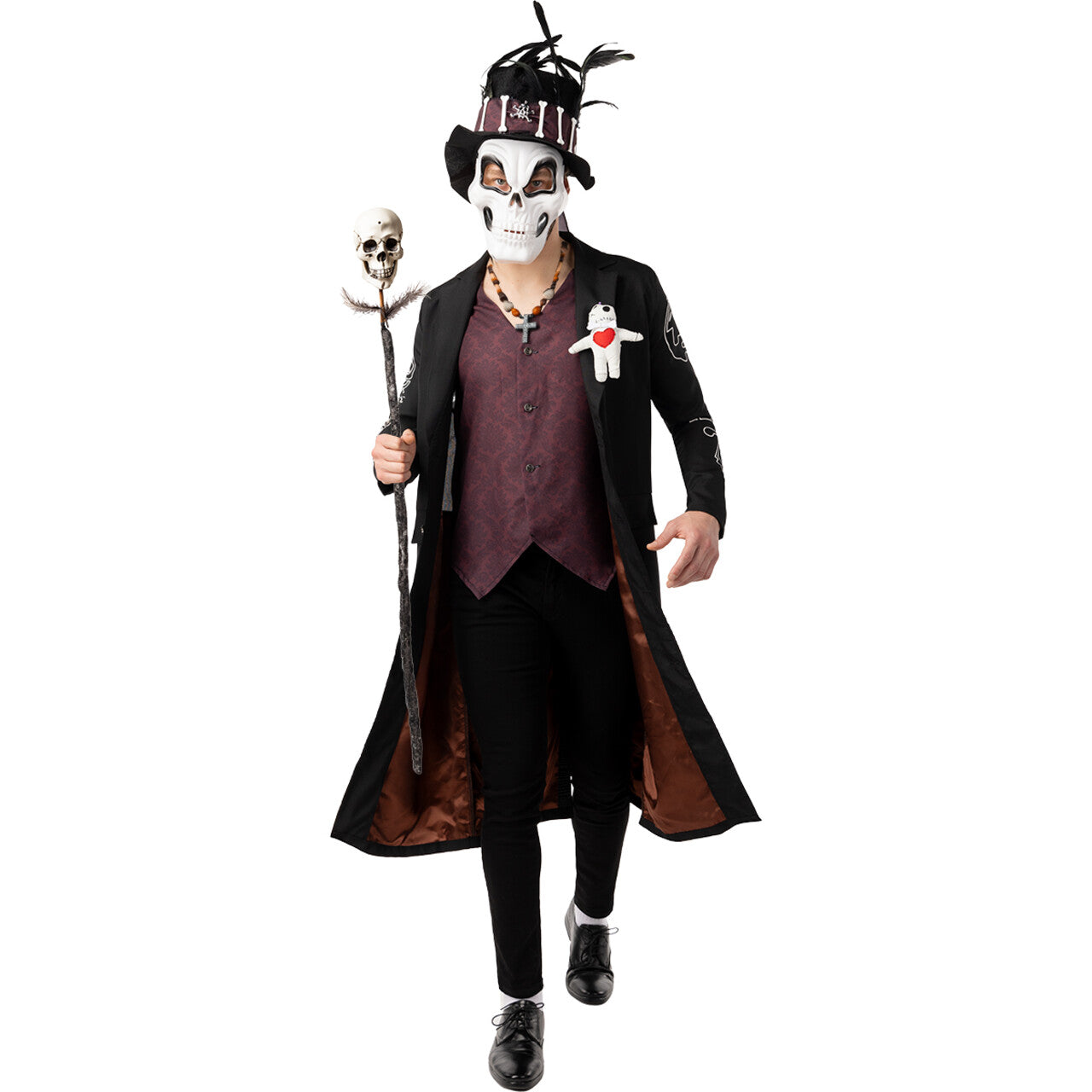Op deze afbeelding zie je een Kostuums, van het merk Funidelia. Voodoo Master Sjamaan Man Kostuum
