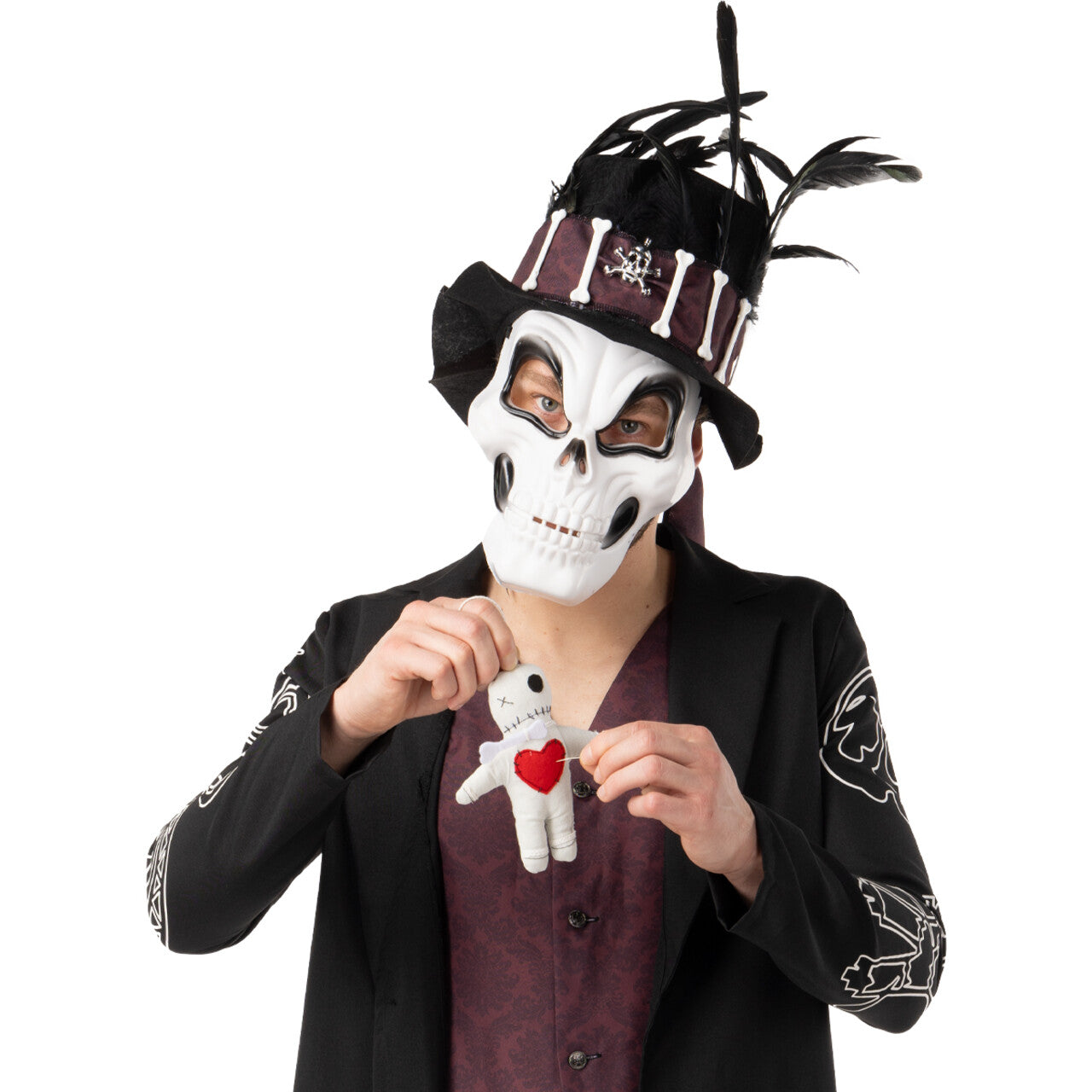 Op deze afbeelding zie je een Kostuums, van het merk Funidelia. Voodoo Master Sjamaan Man Kostuum