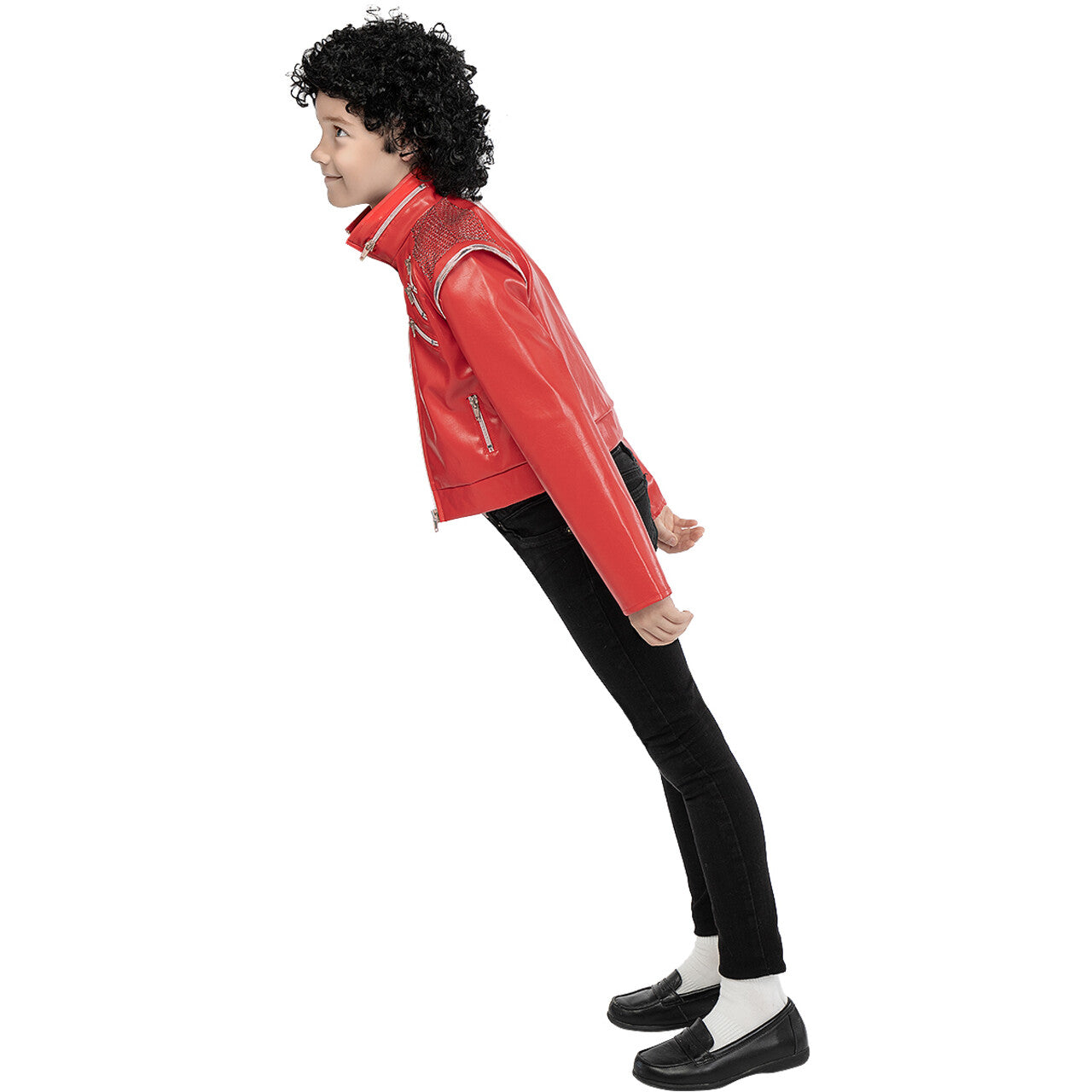 Op deze afbeelding zie je een Kostuums, van het merk Funidelia. Popster Michael Jackson Beat It Jas Kind
