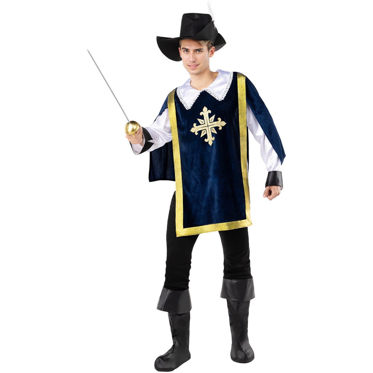 Op deze afbeelding zie je een Kostuums, van het merk Funidelia. Musketeer Moedighart Man Kostuum