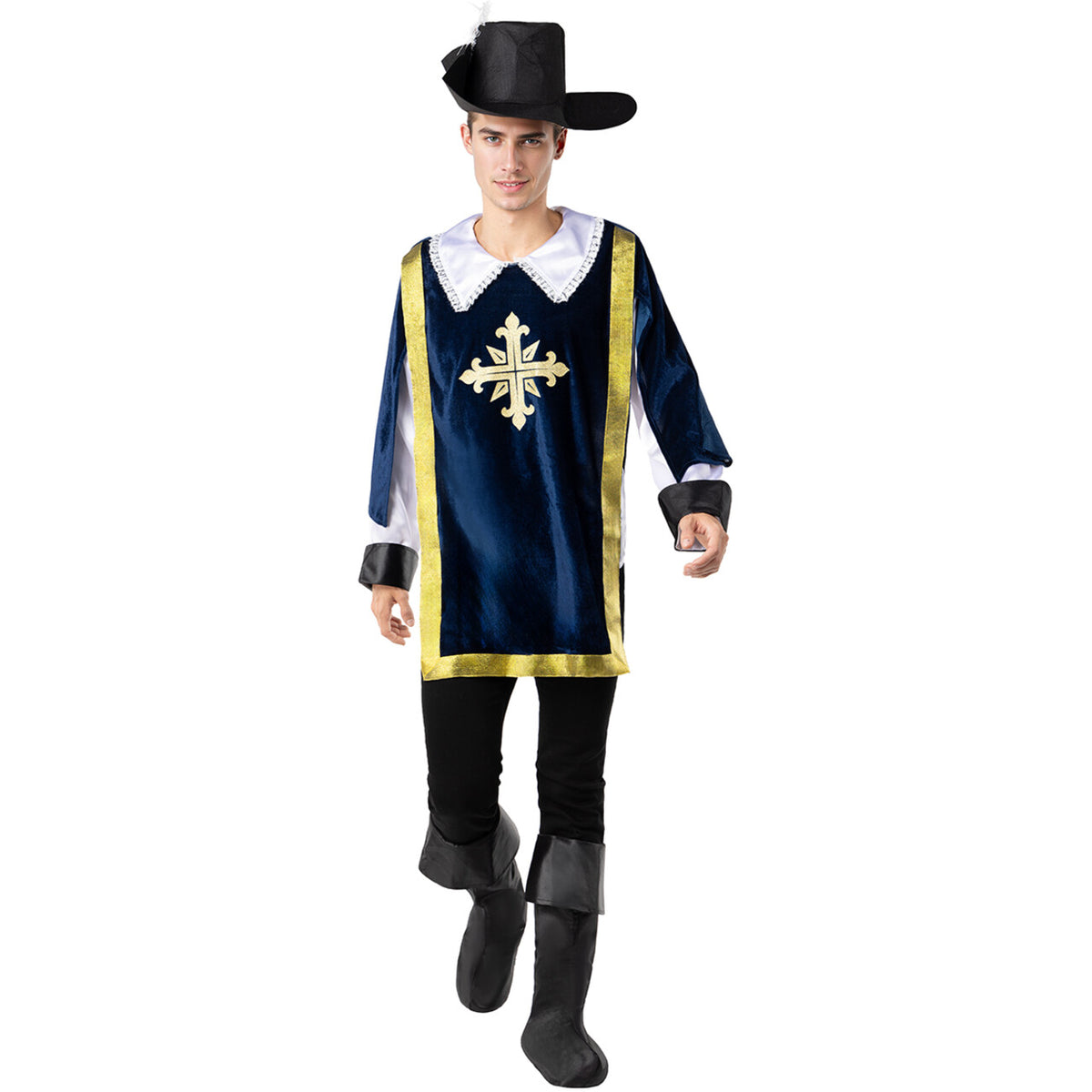 Op deze afbeelding zie je een Kostuums, van het merk Funidelia. Musketeer Moedighart Man Kostuum