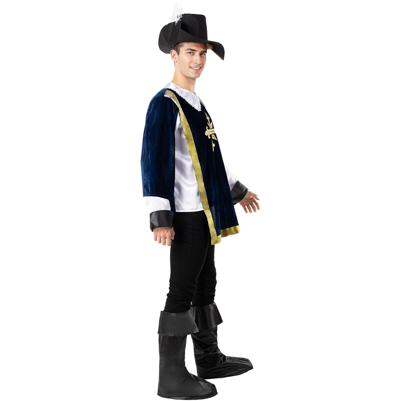 Op deze afbeelding zie je een Kostuums, van het merk Funidelia. Musketeer Moedighart Man Kostuum