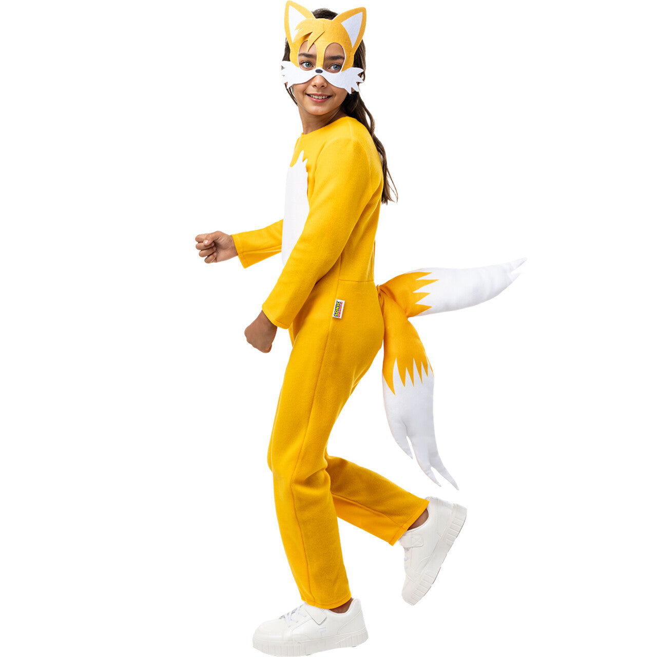 Op deze afbeelding zie je een Kostuums, van het merk Funidelia. Yellow Tails Sonic Kind Kostuum