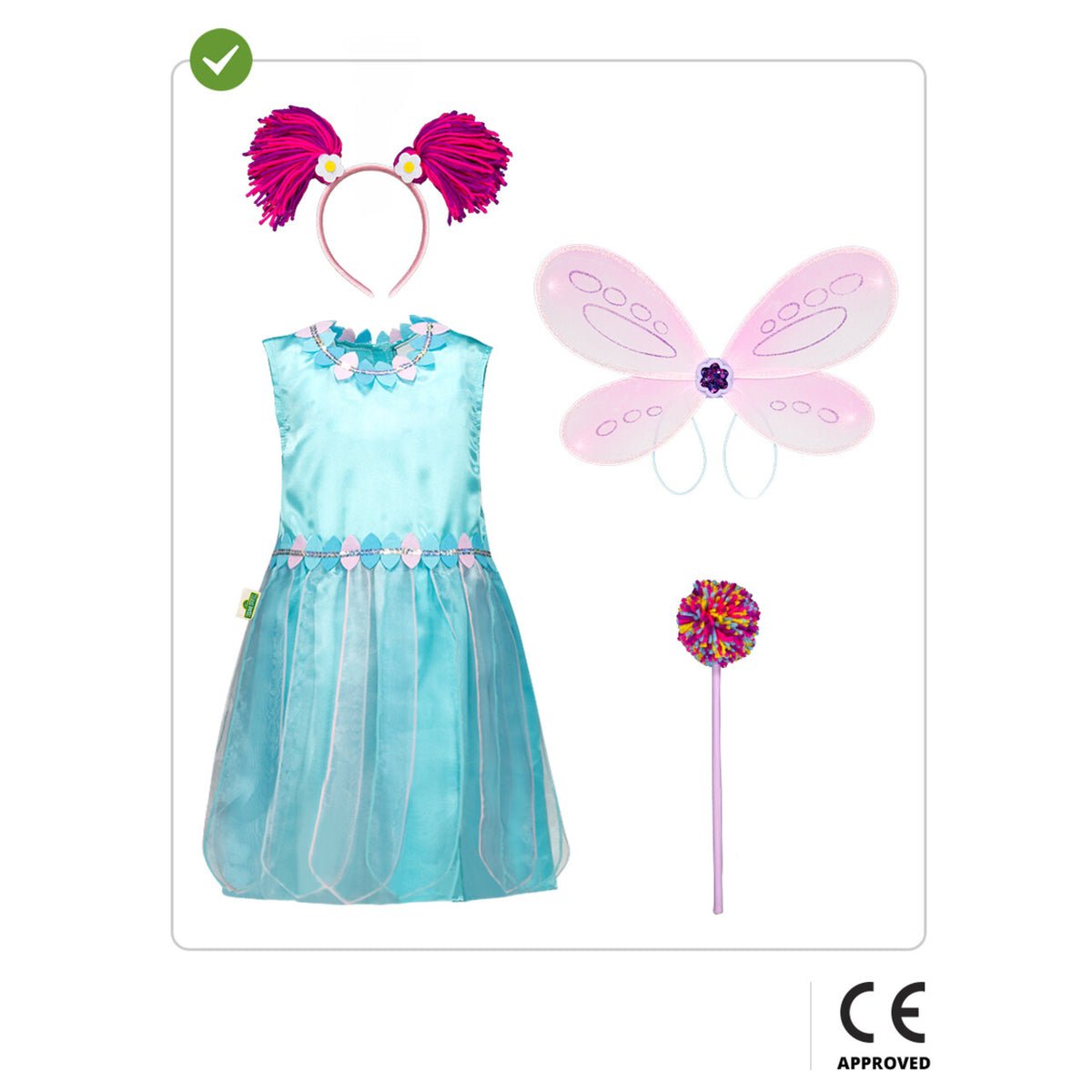 Op deze afbeelding zie je een Kostuums, van het merk Funidelia. Fee Abby Cadabby Sesamstraat Meisje Kostuum