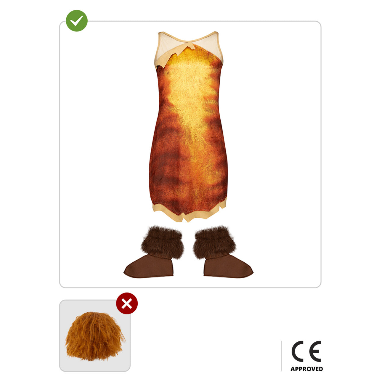 Op deze afbeelding zie je een Kostuums, van het merk Funidelia. Holbewoner Oervrouw Eep The Croods Meisje Kostuum