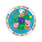 Op deze afbeelding zie je een Decoratie, van het merk Funidelia. Peppa Pig Dance Party Bord 23 Centimeter 8 Stuks