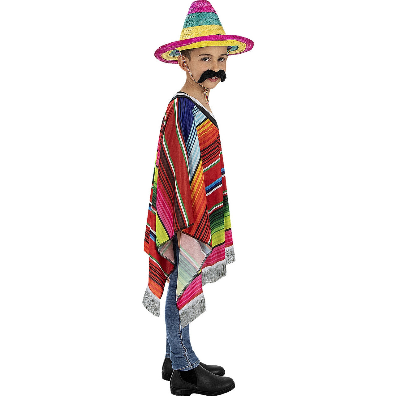 Op deze afbeelding zie je een Kostuums, van het merk Funidelia. Dilano Mexicano Poncho Kind Kostuum