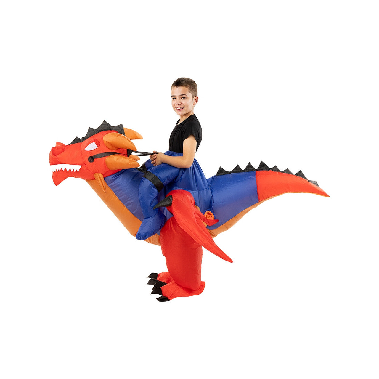 Op deze afbeelding zie je een Kostuums, van het merk Funidelia. Inflatable Dragon Costume On Shoulders For Kids Kind Kostuum
