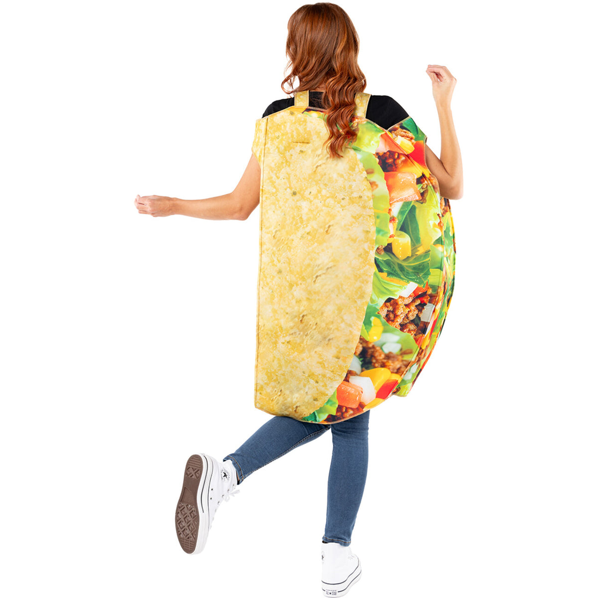 Op deze afbeelding zie je een Kostuums, van het merk Funidelia. Smakelijke Knapperige Taco Unisex Kostuum
