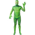 Green Alien Monster Second Skin Man Kostuum