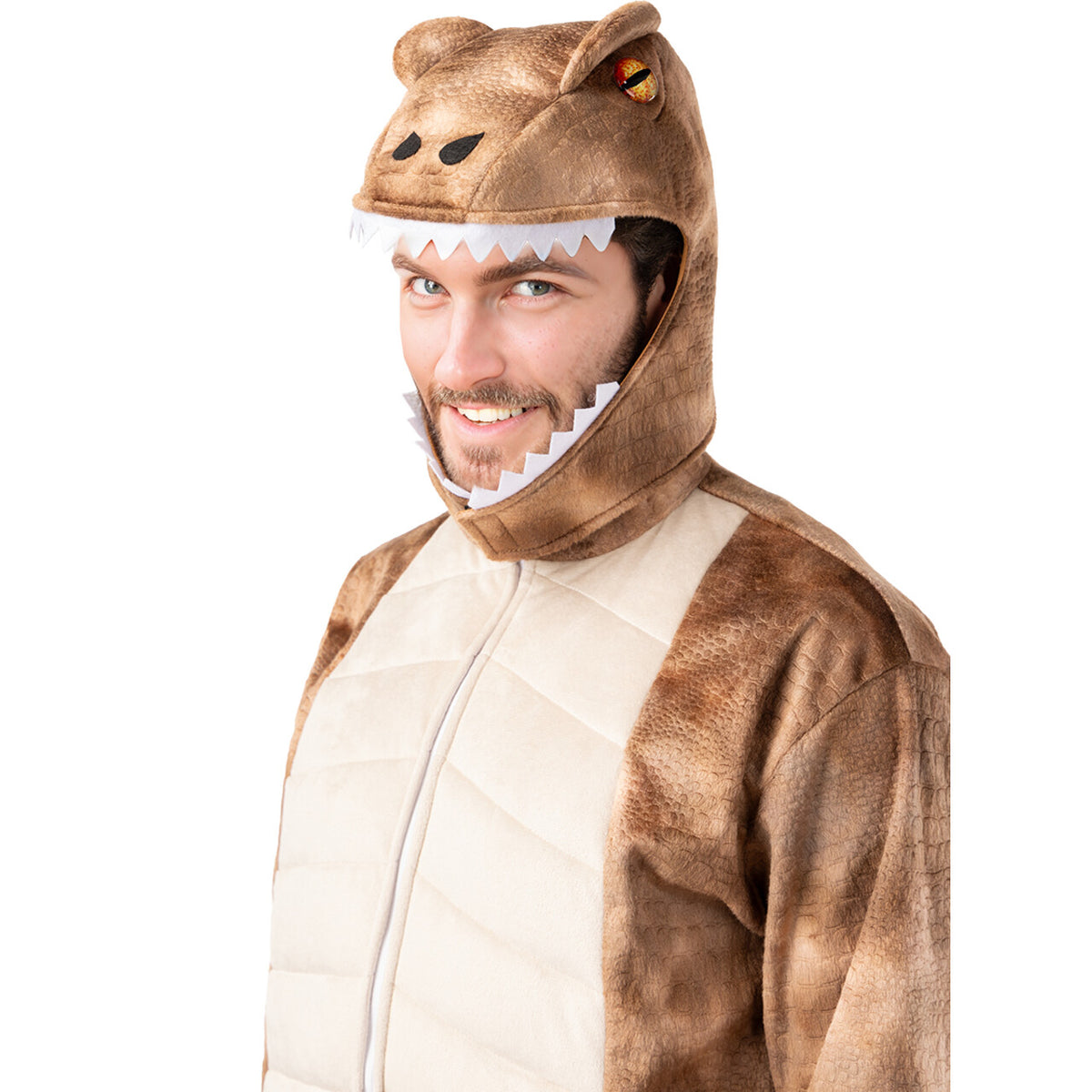 Op deze afbeelding zie je een Kostuums, van het merk Funidelia. T-Rex Dinosaurus Man Kostuum