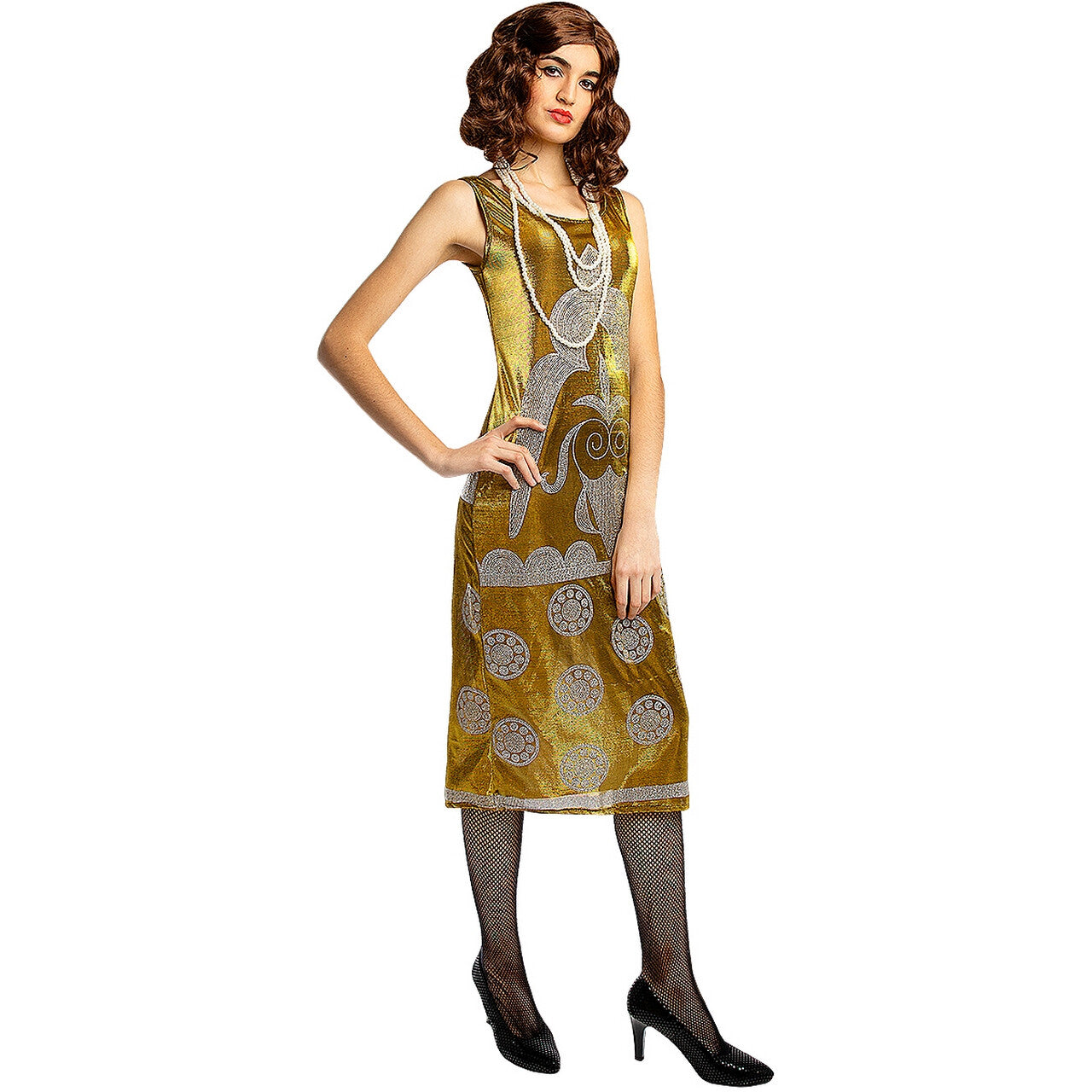 Op deze afbeelding zie je een Kostuums, van het merk Funidelia. Golden Girl Lizzie Stark Peaky Blinders Vrouw Kostuum