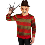 Op deze afbeelding zie je een Kostuums, van het merk Funidelia. Gestreepte Freddy Krueger Shirt Man