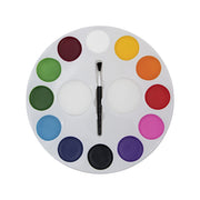 Op deze afbeelding zie je een Accessoires, van het merk Funidelia. Veelkleurige Make-Up Palette 12 Kleuren Waterbasis