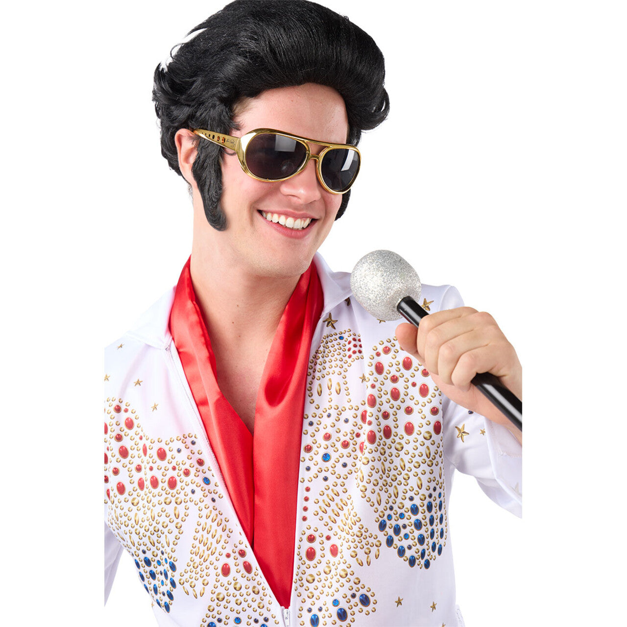 Op deze afbeelding zie je een Kostuums, van het merk Funidelia. Las Vegas Rock N Roll Star Elvis Man Kostuum