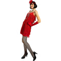 Jaren 20 Rosy Red Flapper Vrouw Kostuum