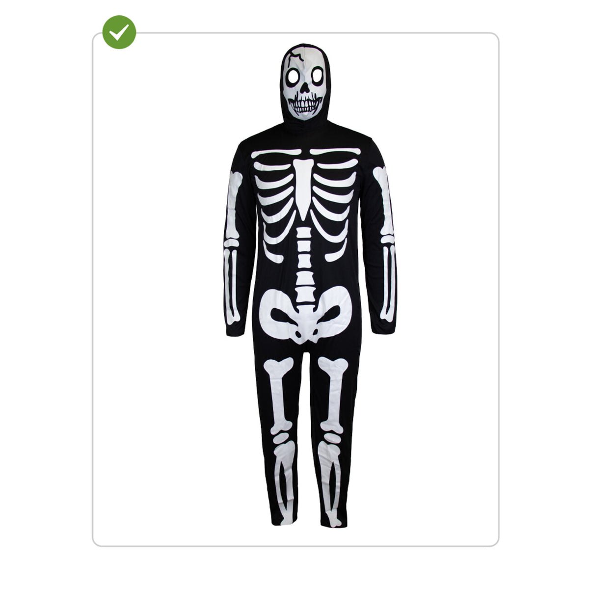 Op deze afbeelding zie je een Kostuums, van het merk Funidelia. Glow In The Dark Skeleton Walk Man Kostuum