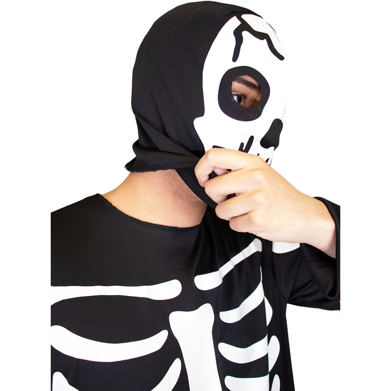 Op deze afbeelding zie je een Kostuums, van het merk Funidelia. Glow In The Dark Skeleton Walk Man Kostuum